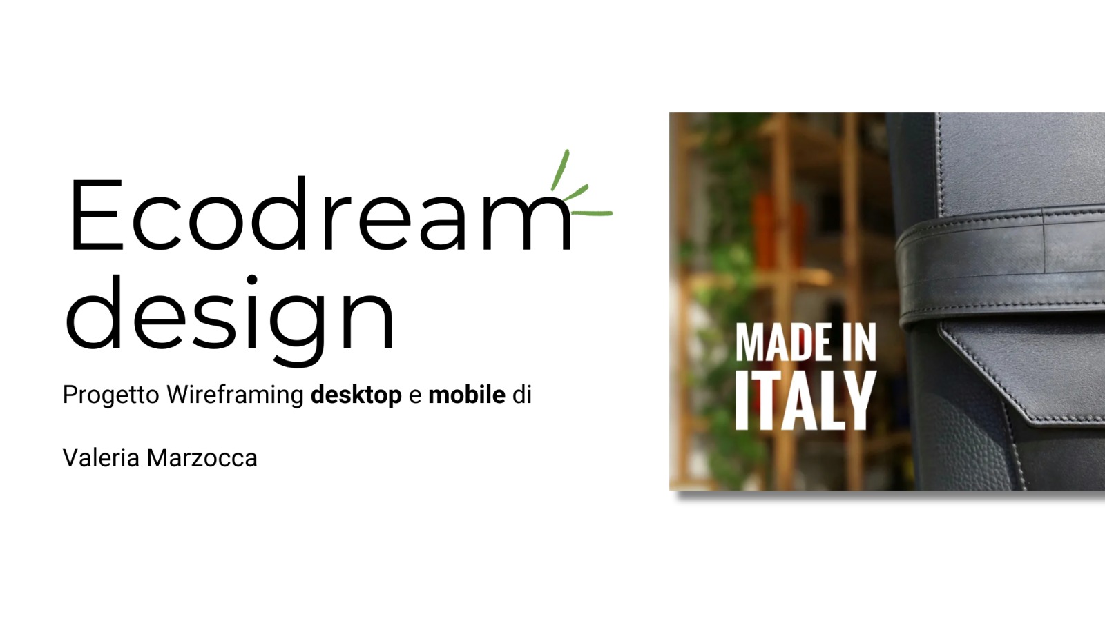 immagine del progetto EcoDream Wireframe